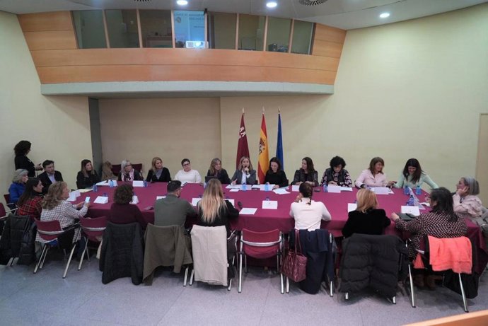 La consejera de Política Social, Conchita Ruiz, y la directora general de Servicios Sociales, María José de Maya, durante la presentación del borrador del Plan Regional ante el Consejo Territorial de Servicios Sociales.