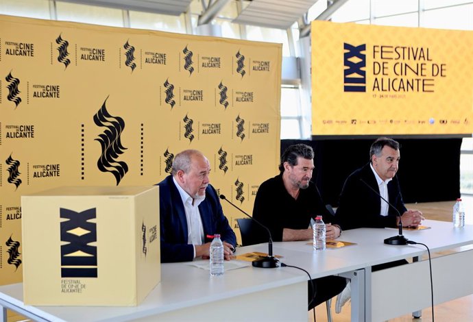 El director de cine Julio Medem participa en una rueda de prensa con motivo de su premio Ciudad de la Luz en el Festical de Cine de Alicante