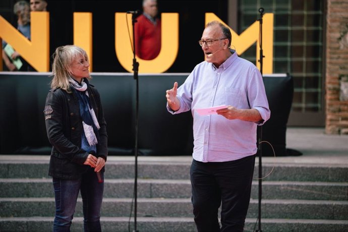 El presidente de Òmnium Cultural, Xavier Antich, durante la inauguración del Festival Límbic en Granollers (Barcelona)