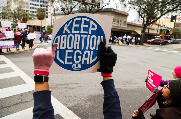 Archivo - Protestas en favor del aborto en Florida (EEUU).
