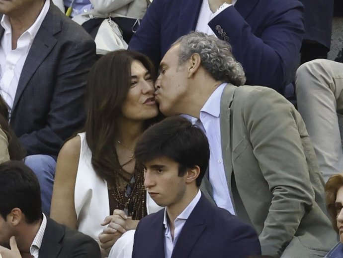 Raquel Revuelta asiste a una tarde de toros con su nueva pareja en Las Ventas, a16 de mayo de 2025, en Madrid (España).