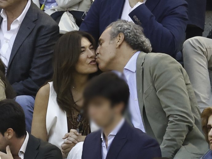 Raquel Revuelta asiste a una tarde de toros con su nueva pareja en Las Ventas, a16 de mayo de 2025, en Madrid (España).