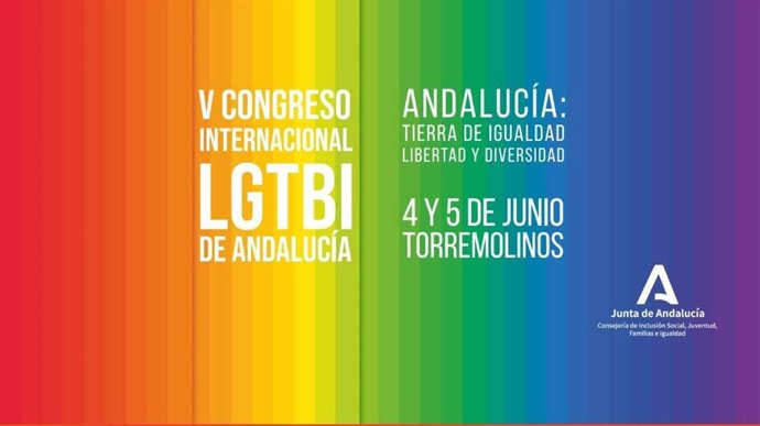 Cartel del V Congreso Internacional LGTBI de Andalucía