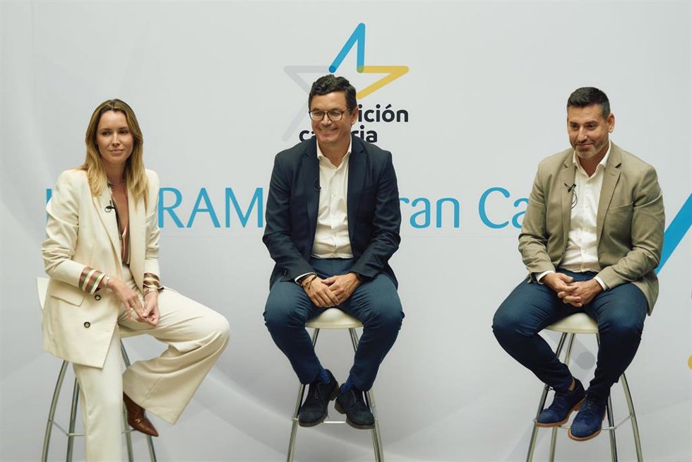 Archivo - María Fernández, Pablo Rodríguez y Alejandro Marichal, de Coalición Canaria Gran Canaria