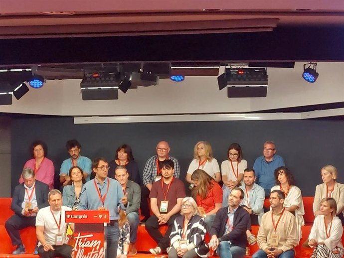 Iago Negueruela durante su intervención en el 9º Congreso del PSOE Palma, tras ser ratificado nuevo secretario general de la Agrupación Socialista de Palma