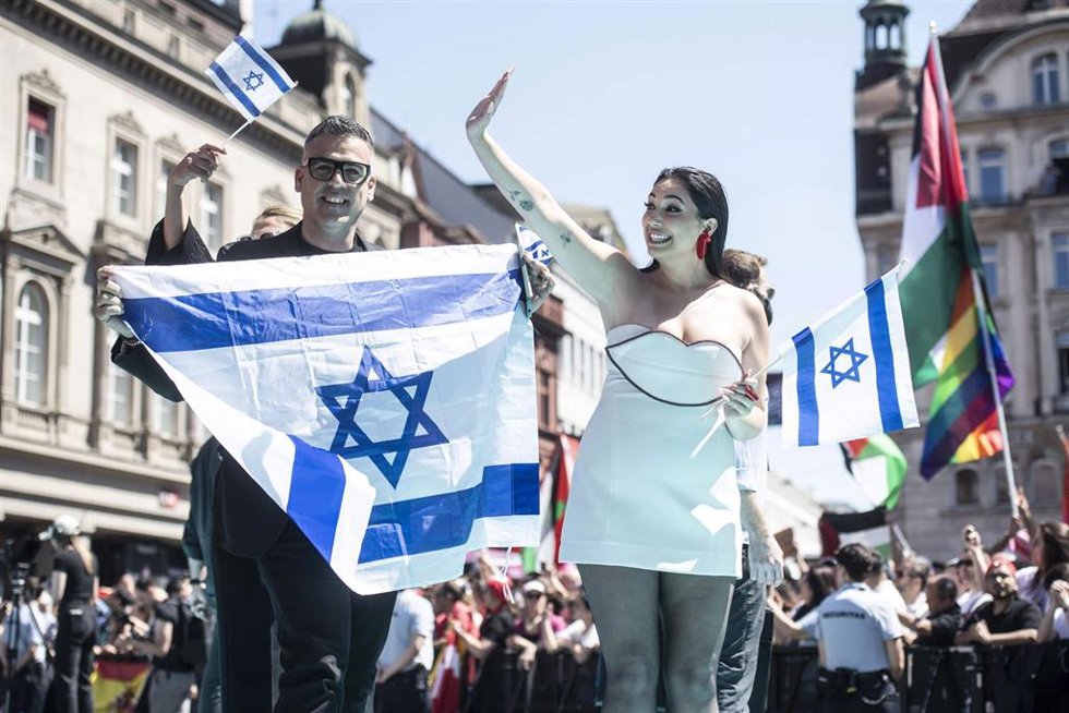 11 May 2025, Switzerland, Basel: Yuval Raphael of Israel arrives at the Turquoise carpet ahead of the 69th Eurovision Song Contest held at Rathaus. Photo: Baden Roth/ZUMA Press Wire/dpa