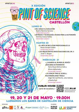 El festival de divulgación científica Pint of Science llega a Castelló los días 19, 20 y 21 de mayo 