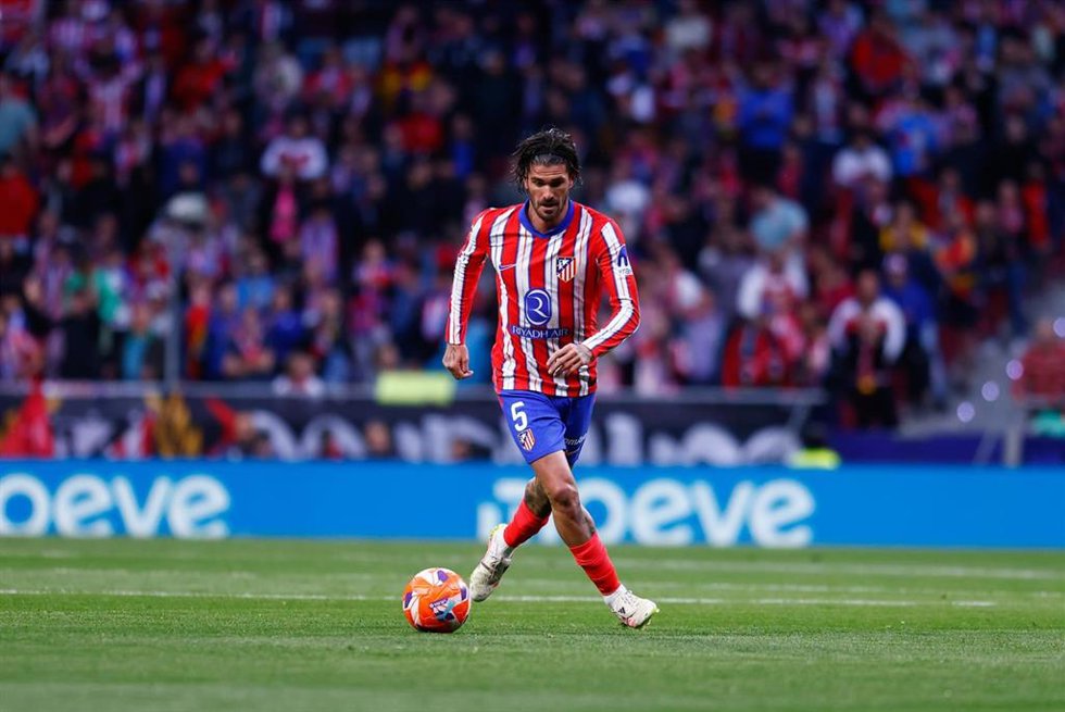 Rodrigo de Paul, en un partido con el Atlético de Madrid.