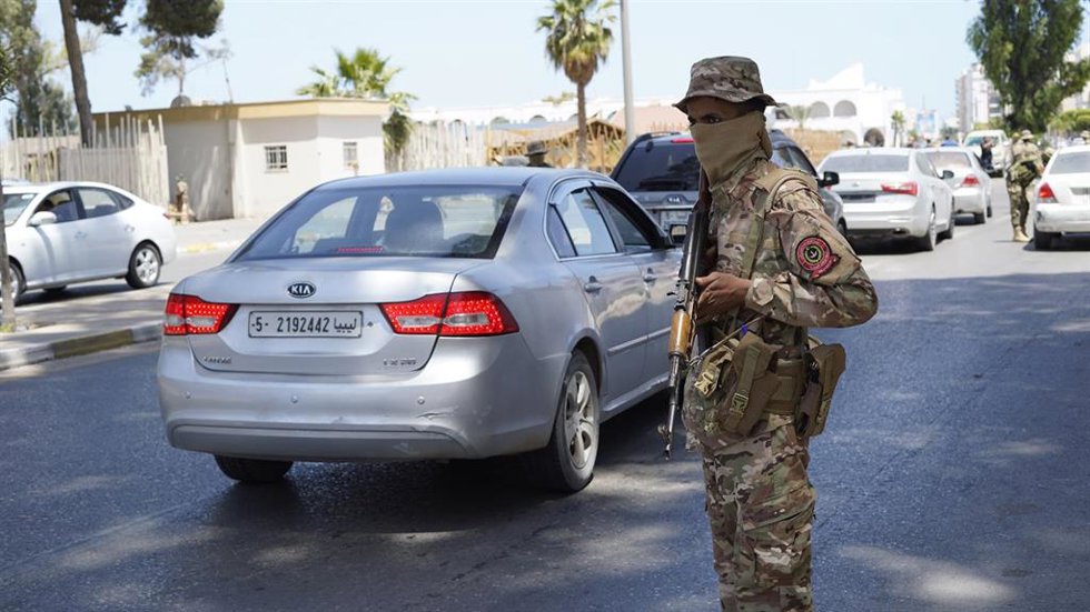 Miembro de las fuerzas de seguridad en Trípoli, Libia