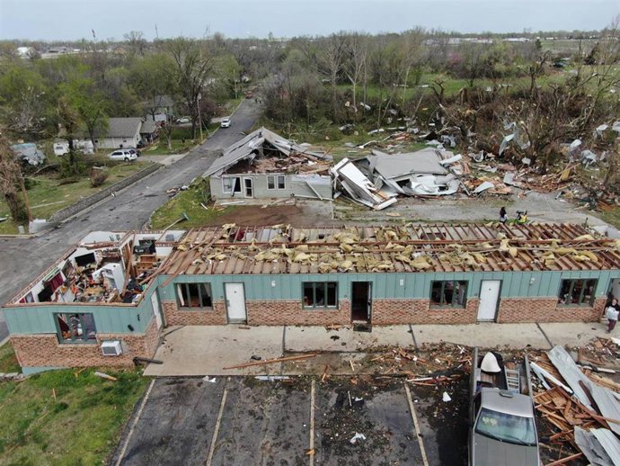 Archivo - Tornado en Nevada, en el estado estadounidense de MISURI.