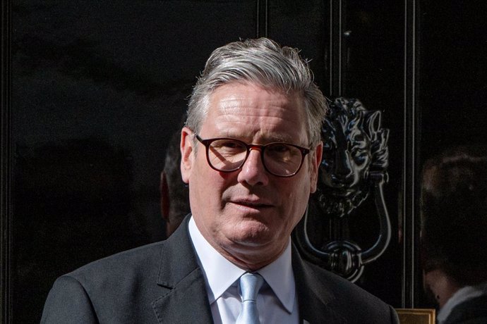 May 12, 2025, London, England, United Kingdom: British Prime Minister KEIR STARMER welcomes Swedish Prime Minister Ulf Kristersson at 10 Downing Street in London, United Kingdom.
