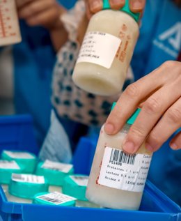 Donación de leche materna en hospitales andaluces.