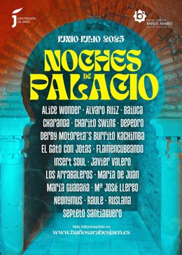 Cartel de la novena edición del programa 'Noches de Palacio' que organiza la Diputación de Jaén.