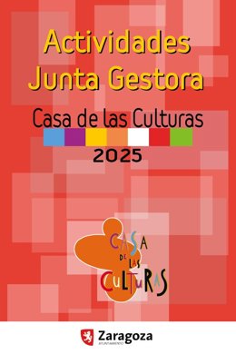 Cartel de las actividades de la junta gestora de la Casa de las Culturas de Zaragoza