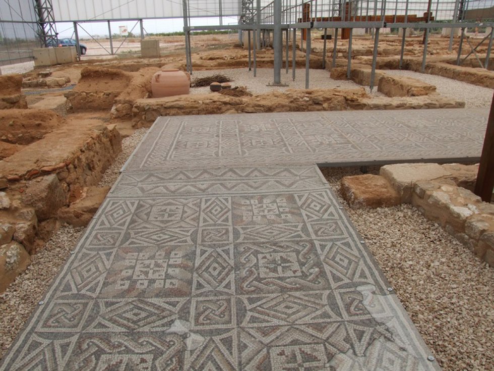 Archivo - Aspecto de la villa romana del regadío de Urrea de Gaén (Teruel)