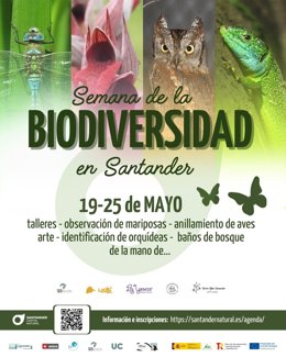 Cartel de la Semana de la Biodiversidad de Santander
