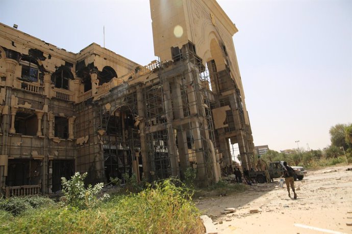 Archivo - KHARTOUM, March 21, 2025  -- Sudanese Armed Forces are seen at the presidential palace in Khartoum, Sudan, on March 21, 2025. The Sudanese Armed Forces (SAF) on Friday regained control of the presidential palace in central Khartoum, which had be