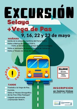 Los centros cívicos de Santander organizan los días 22 y 23 nuevas excursiones a Selaya y Vega de Pas