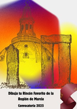 Cartel de la nueva edición del concurso 'Dibuja tu rincón favorito de la Región de Murcia'.