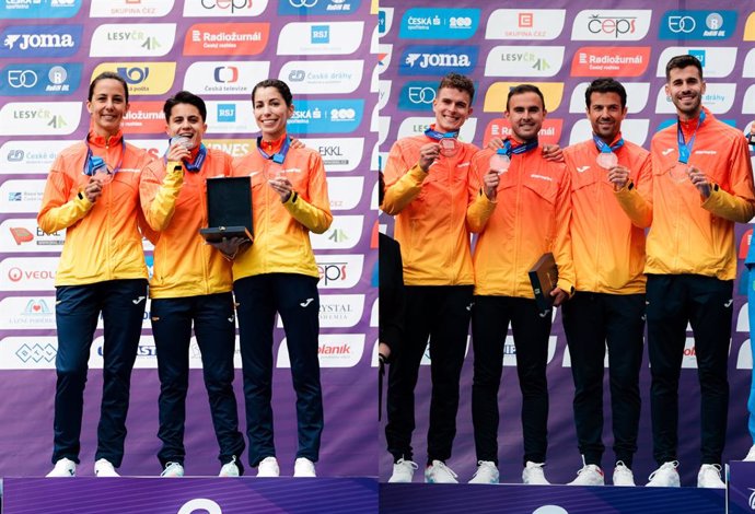 España conquista dos platas en el Europeo de marcha por equipos