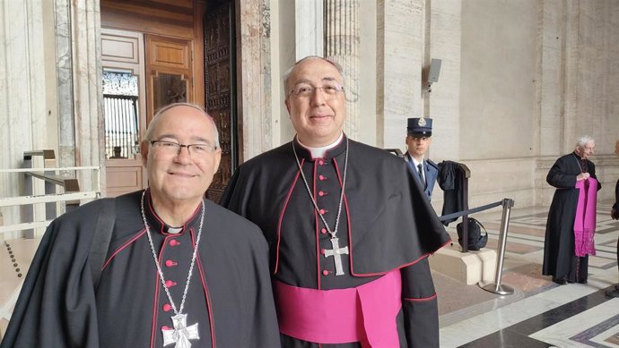 El secretario general de la CEE, César García Magán, tras la Misa de Inicio de Pontificado del Papá León XIV