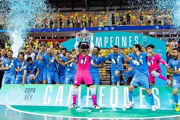 El Movistar Inter alza su tercera Copa del Rey de fútbol sala.