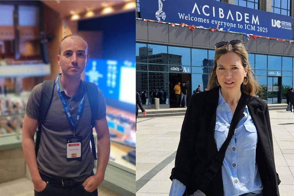 El cirujano Ignacio Sancho y la microbióloga M Eugenia Portillo.