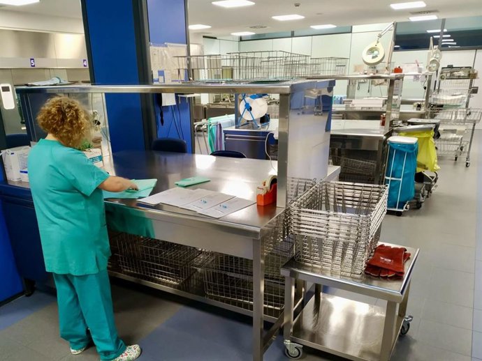 Unidade central de esterilização no hospital Basurto.