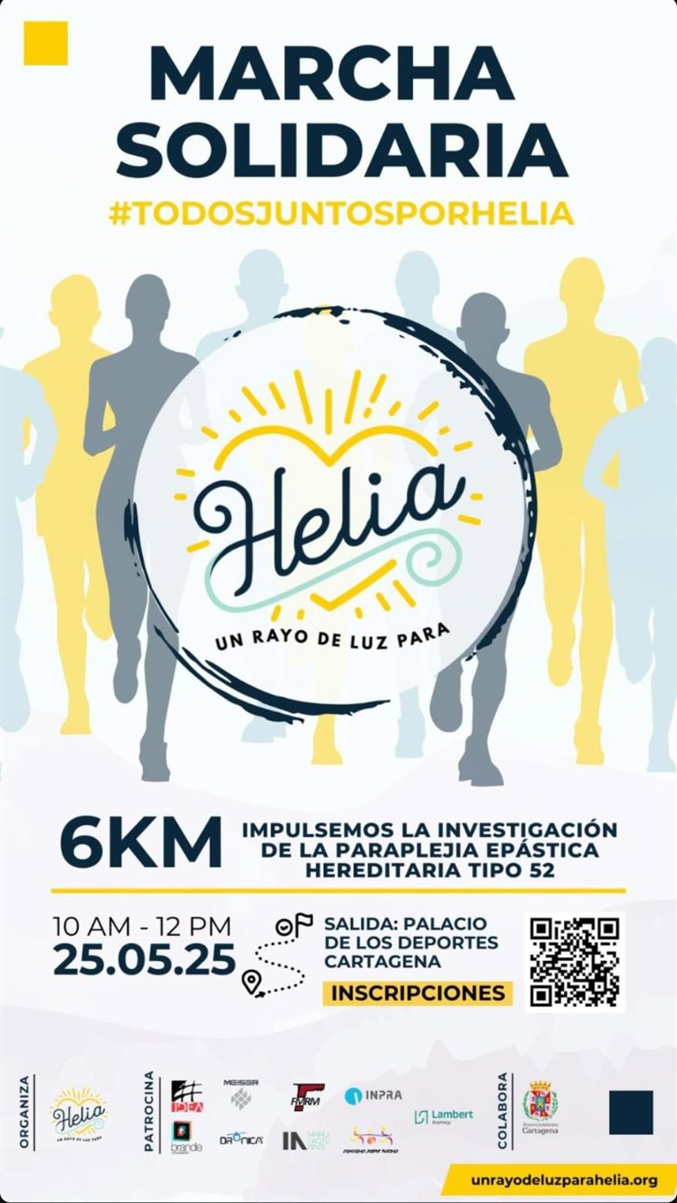 Abierta la inscripción para la ruta solidaria 'Un rayo de luz para Helia' en Cartagena