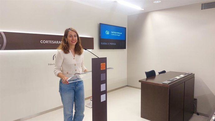 La portavoz adjunta del PP en las Cortes de Aragón, María Navarro.