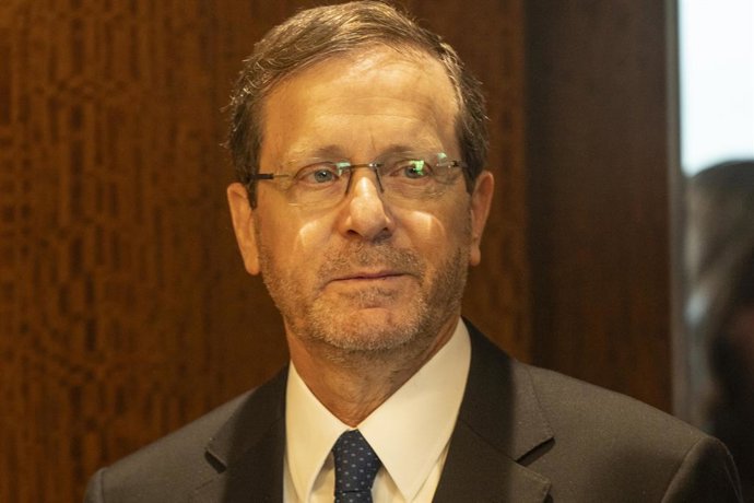 Archivo - Arquivo - O presidente israelense Isaac Herzog durante uma reunião em Nova York com o secretário-geral da ONU, António Guterres (arquivo)