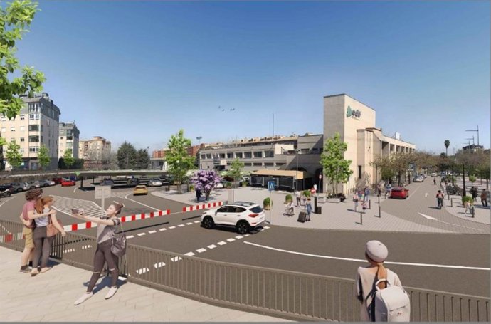 Infografía de cómo quedará el acceso al aparcamiento