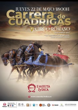 Cartel de la Carrera de Cuádrigas en Mérida