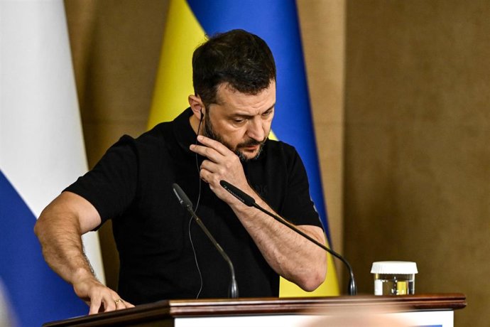 Archivo - El presidente de Ucrania, Volodimir Zelenski