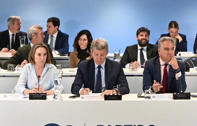 El presidente de la Región de Murcia, Fernando López Miras, en la Junta Directiva Nacional del PP