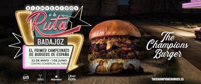 The Champions Burger llega por primera vez a Badajoz en busca de la  'Mejor hamburguesa de España'.