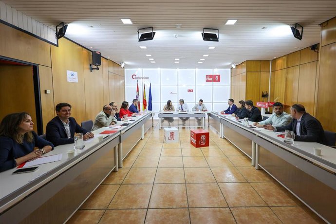 Un momento de la reunión del Consejo Territorial del PSOE de Castilla y León celebrada este lunes en Valladolid