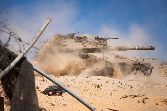 JERUSALEM, May 19, 2025  -- This photo released by Israel Defense Forces (IDF) on May 19, 2025 shows Israeli troops operating in the Gaza Strip. Israel on Sunday launched a major ground incursion into multiple areas of the Gaza Strip, marking a new phase 