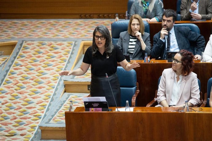 La portavoz de Más Madrid en la Asamblea de Madrid, Manuela Bergerot.
