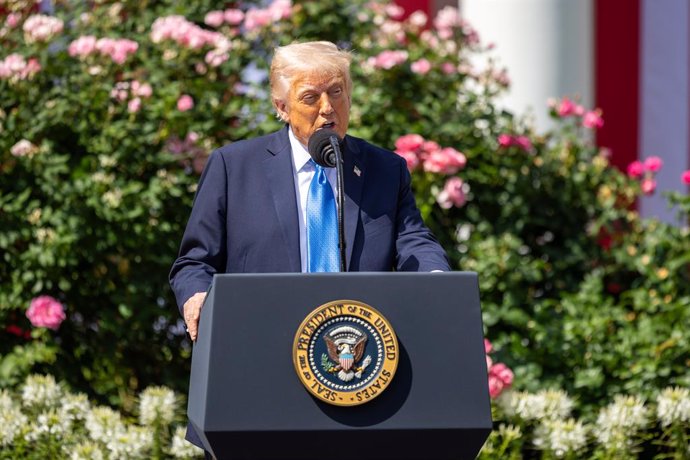 El presidente de Estados Unidos, Donald Trump, durante un acto oficial en la Casa Blanca (archivo)
