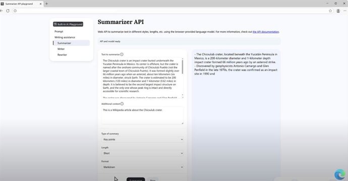 Novas APIs habilitadas para IA no Microsoft Edge.