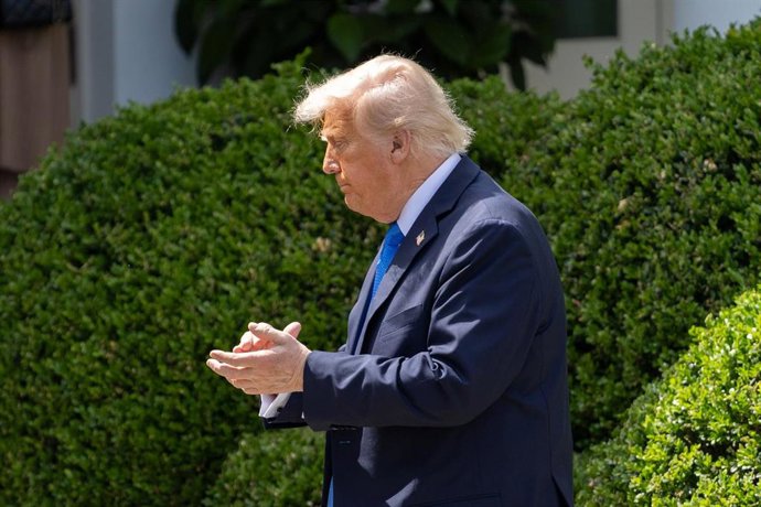 El presidente de Estados Unidos, Donald Trump, durante un acto en la Casa Blanca 