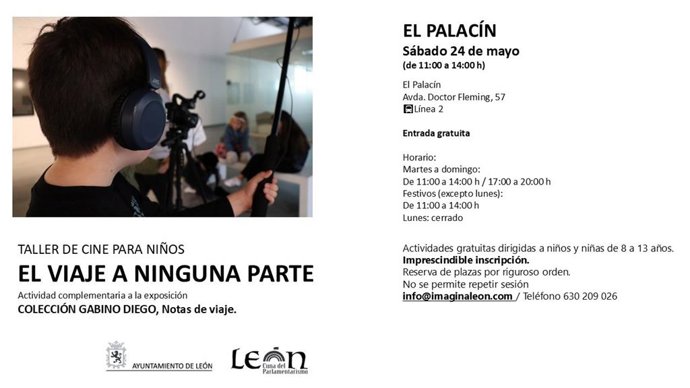 Cartel del taller 'El viaje a ninguna parte' que acogerá El Palacín este sábado
