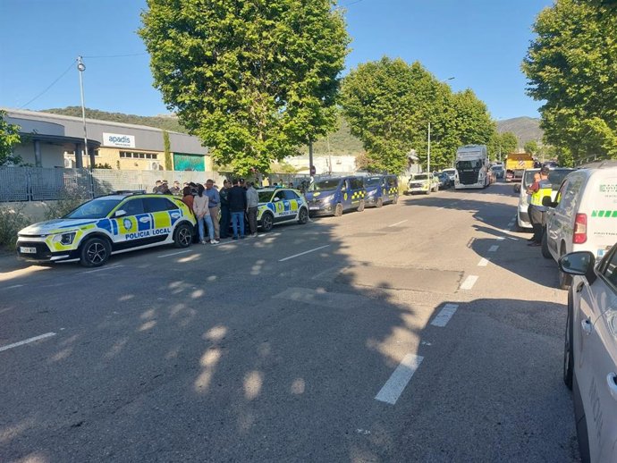 Operativo contra edificaciones ilegales en Algeciras (Cádiz).