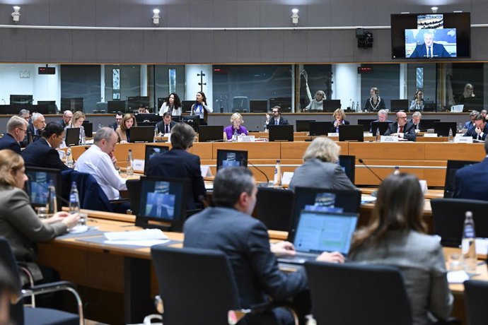 Archivo - Arquivo - HANDOUT - 16 de dezembro de 2024, Bélgica, Bruxelas: Vista da reunião do Conselho de Relações Exteriores da União Europeia. Foto: Sierakowski Frederic/Conselho Europeu/dpa - ATENÇÃO: uso editorial apenas e somente se o crédito menciona
