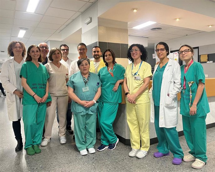 Trabajadores del Hospital Clínico de Santiago de Compostela.