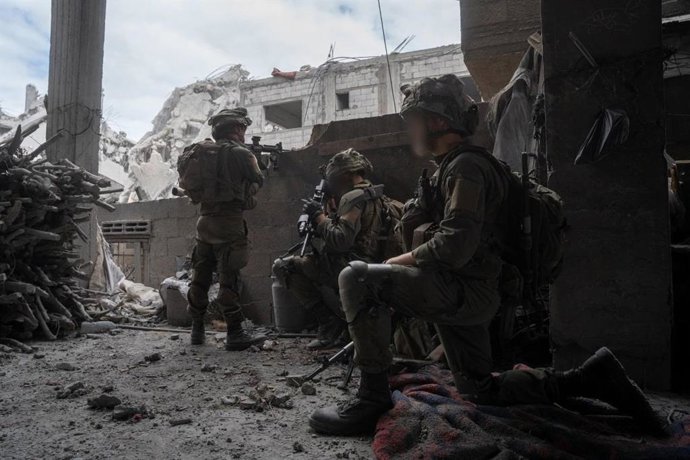 Militares israelíes en la Franja de Gaza