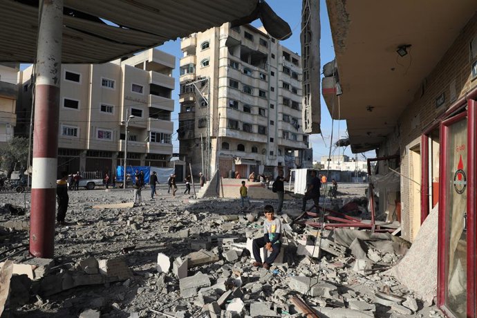 Nuseirat Refugee camp, a Gaza.