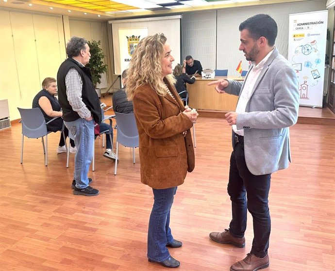 La delegada del Gobierno, Beatriz Arraiz, en un acto de la Semana de la Administración Abierta en Ribafrecha