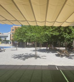 Toldo instalado en un CEIP de Murcia